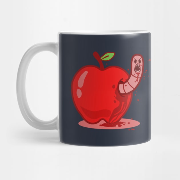 Worm vs Apple by bigbadrobot